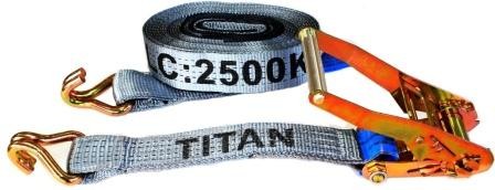 Tiedown - 2.5T Titan Grey 8.5m J-Hk c/w Sleeves