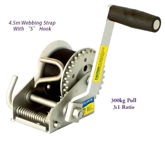 Winch - Small Trailer c/w Web-Strap