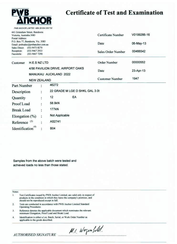 Other Brand Product Certificate