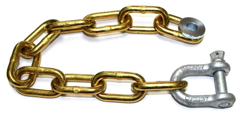8mm Trailer Chain Set 10Link c/w Shackle & Washer