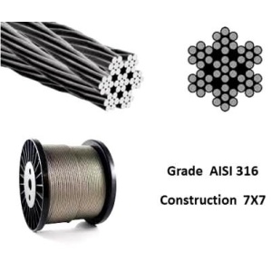 Stainless Wire Rope - AISI316 7X7
