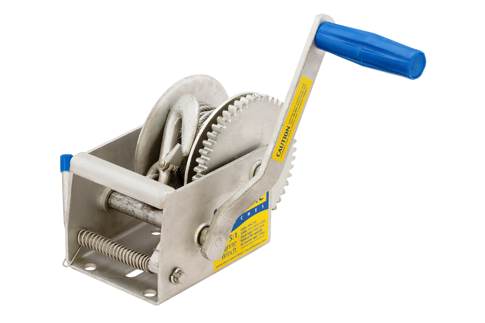 700kg Trailer Winch 5:1 c/w W.Cable & Hk
