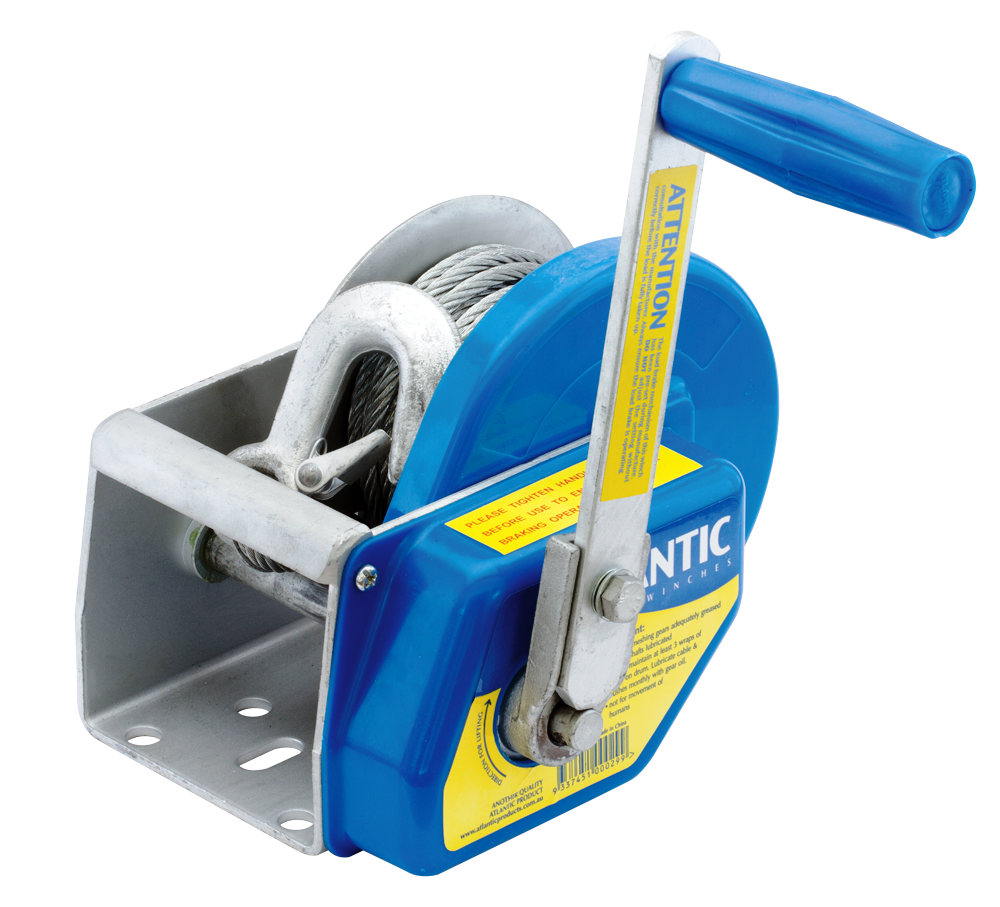 Winch - 300kg Auto Brake 5:1 c/w W.Cable & Hk