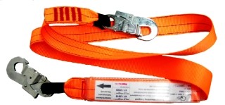 2.0m Single Web Lanyard c/w Double Action Hooks