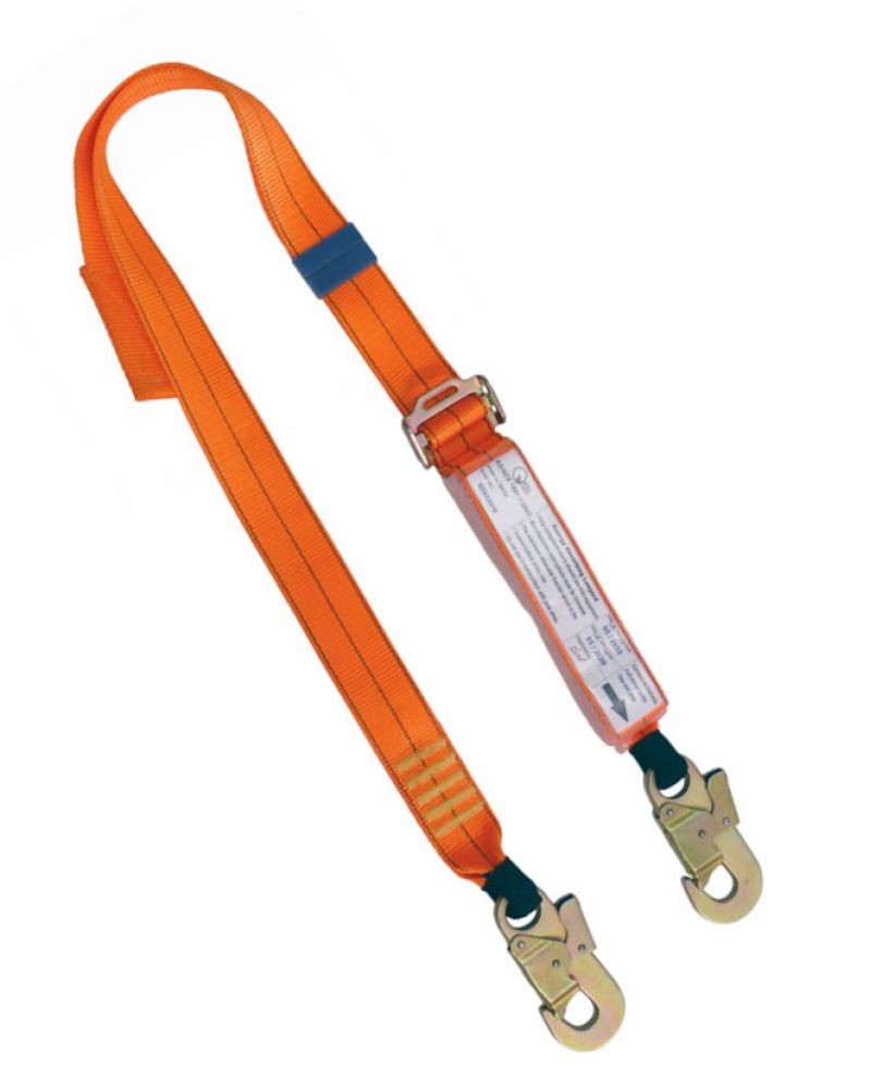 2.0m Adjustable Single Web Lanyard c/w Std Hooks