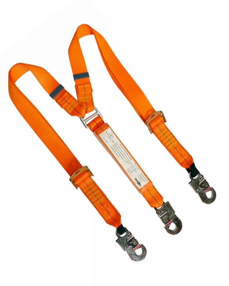 2.0m Adjustable Twin Web Lanyard c/w Std Hooks