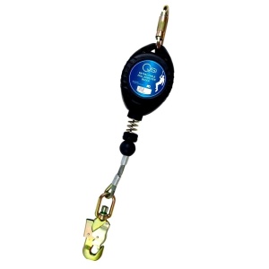 QSI 3.5M Retractable Lanyard c/w Stainless Wire Cable