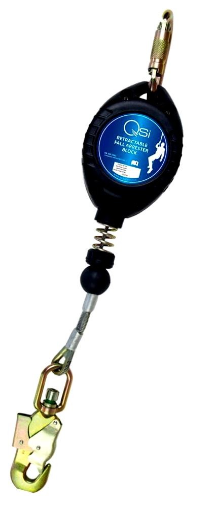 QSI 3.5M Retractable Lanyard c/w Stainless Wire Cable