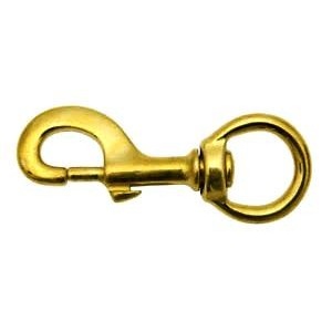 Eye Snap Dog Clip - Brass Plated