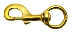 Eye Snap Dog Clip - Brass Plated