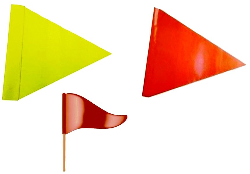 Hi Vis Triangle Flag
