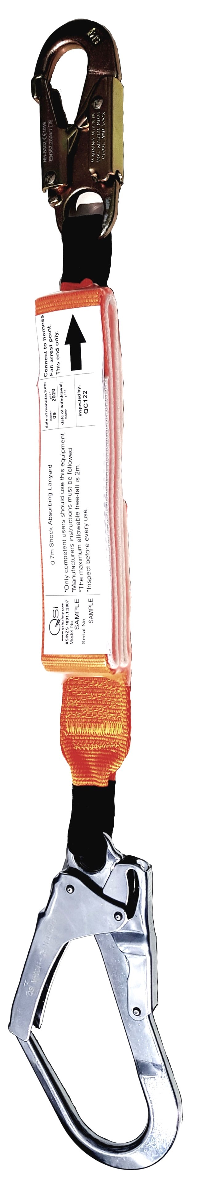 1.0m Short Web Lanyard c/w Scaffold Hk