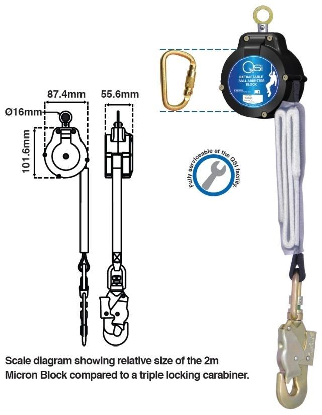 QSI 2.0m Micron Mini Block Lanyard