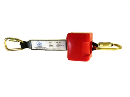 2.5m Retractable Web Lanyard c/w Karabiners