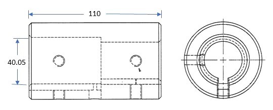 110mm Double Bale Feeder Motor Coupling