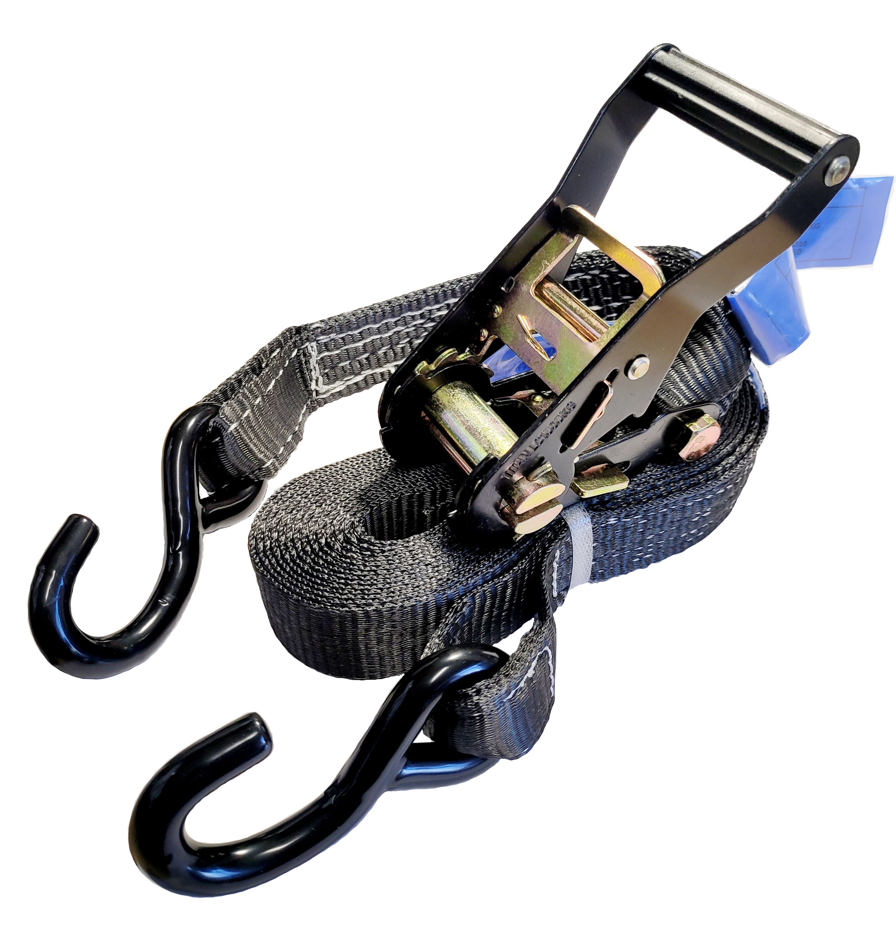 Tiedown - 35mm Black 6.5M 1.0T L/C c/w S.Hooks