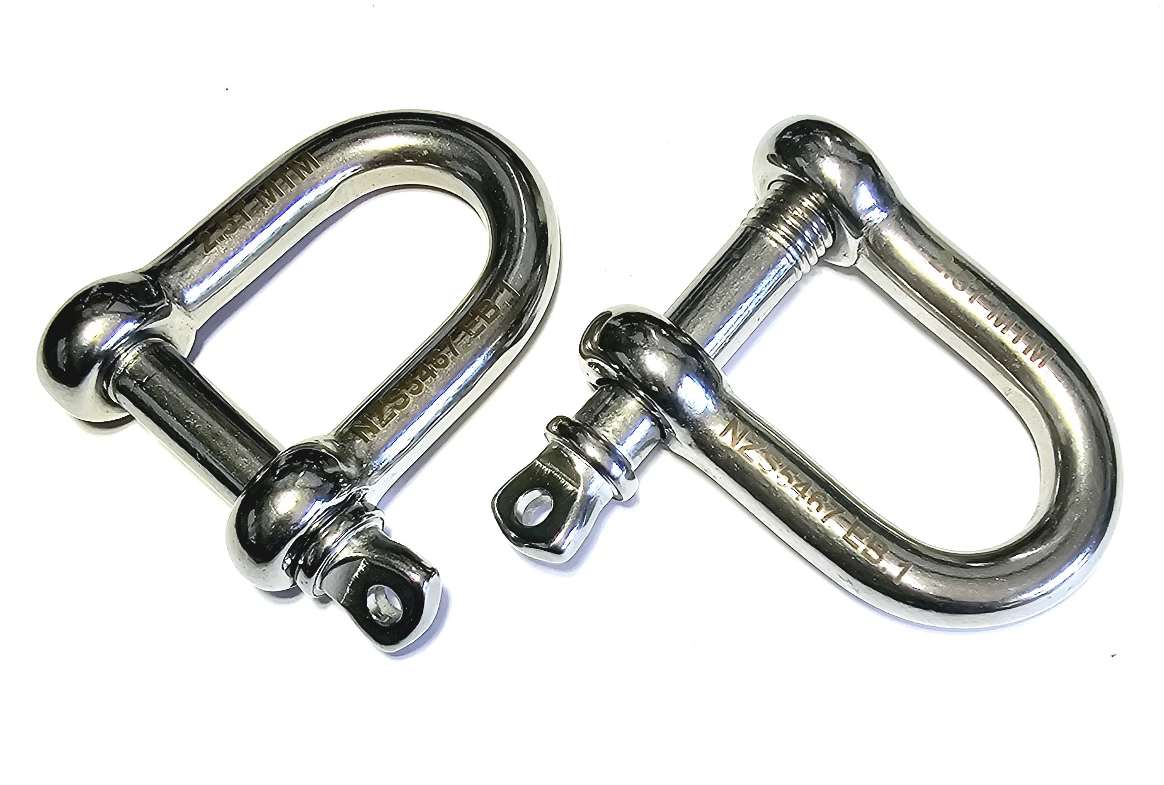 10mm Stainless Trailer Shackle 2.5T C/W Captive Pin & Collar