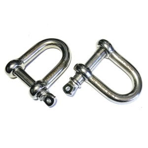 2.5T Stainless Trailer Shackle C/W Captive & Collar Pin