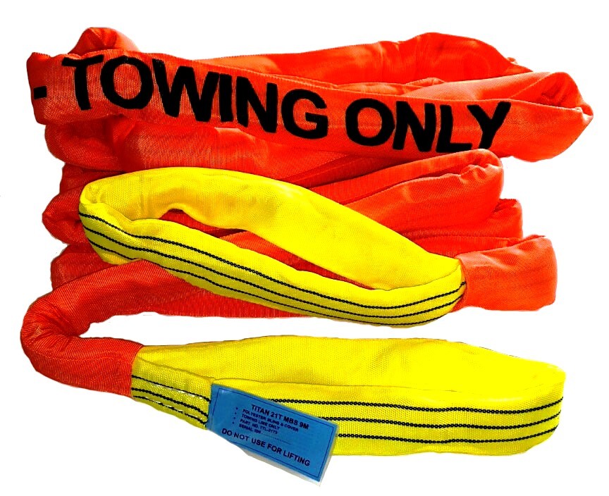 TiTAN Big Polyester Endless Sling Covered Towing Line