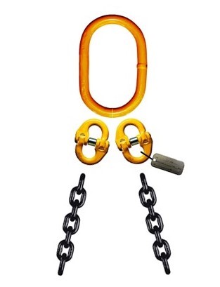 8mm G80 Kopu Chain Set 2L, 2.75m c/w Open Ends