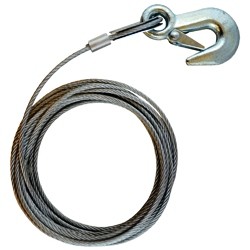 6mm Wire Winch Cable 7.5m c/w Snap Hk